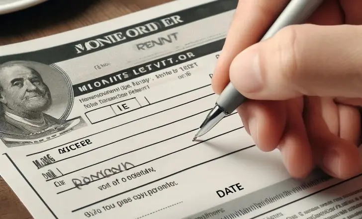 How to fill out a money order for rent?
